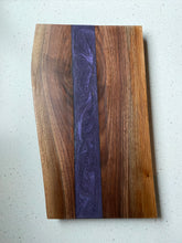 Load image into Gallery viewer, 15” Black Walnut Charcuterie Board with Epoxy
